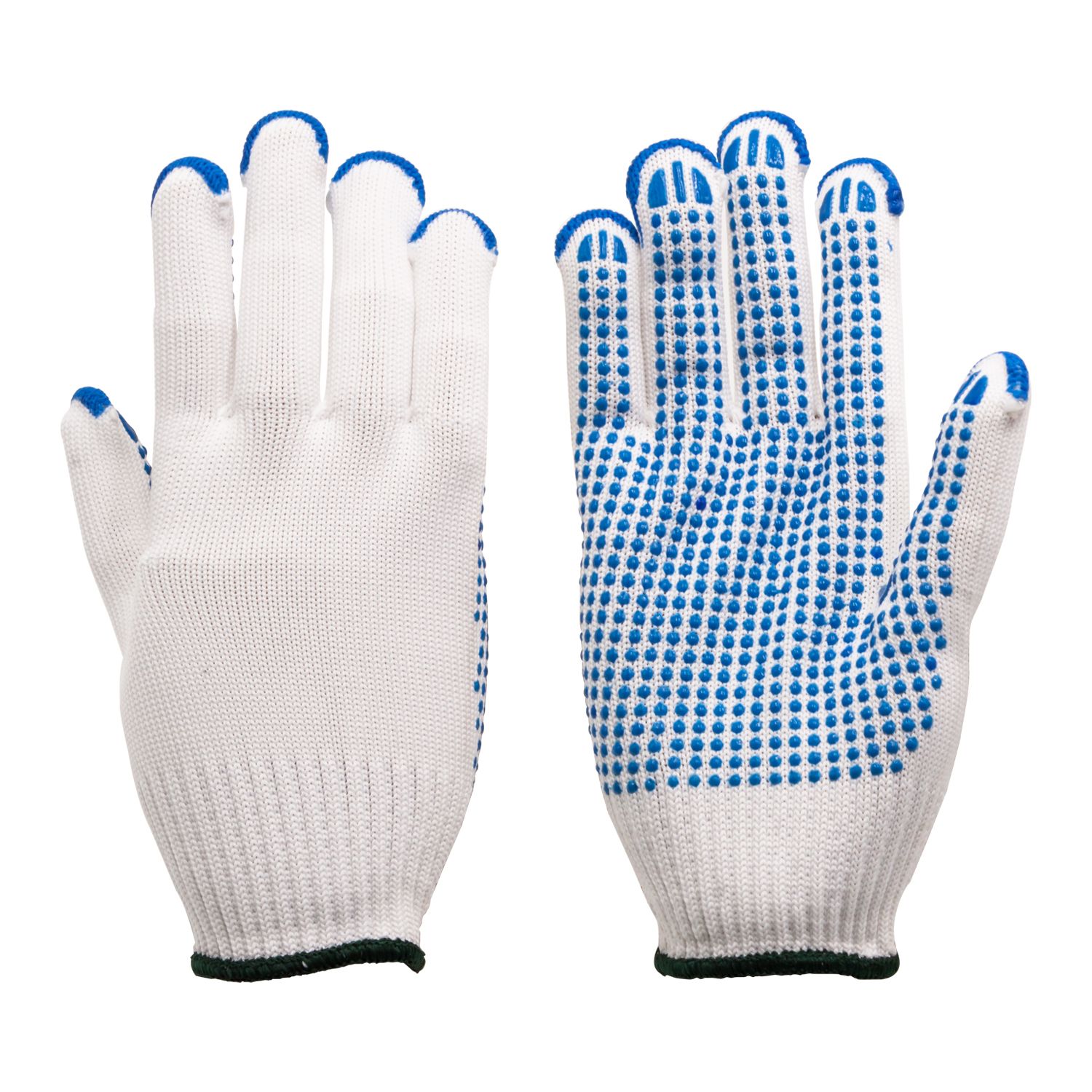 Arbeitshandschuhe - Strickhandschuhe mit blauen PVC-Noppen K1300 Größe 7