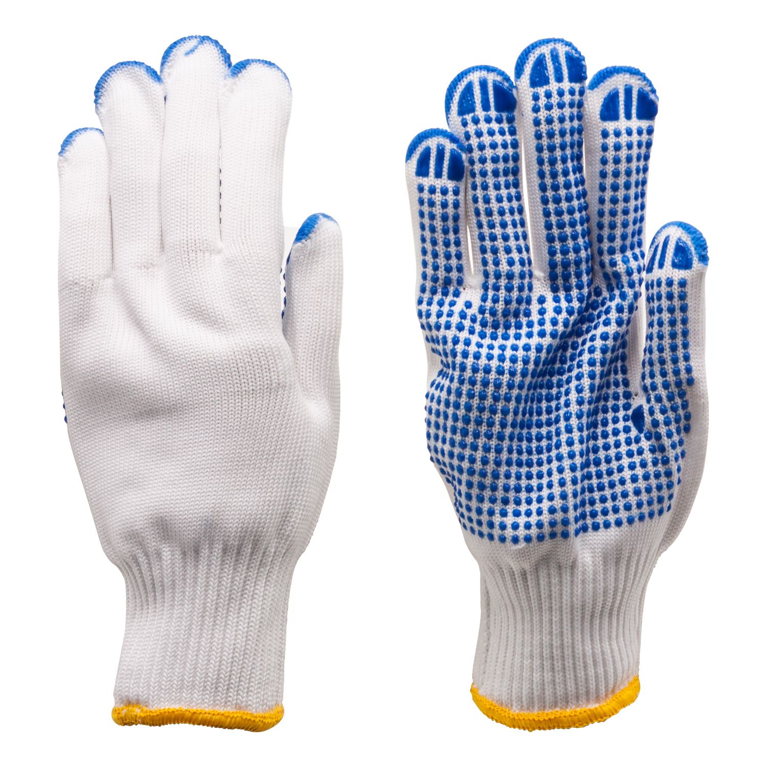 Arbeitshandschuhe - Strickhandschuhe mit blauen PVC-Noppen K1300 Größe 9