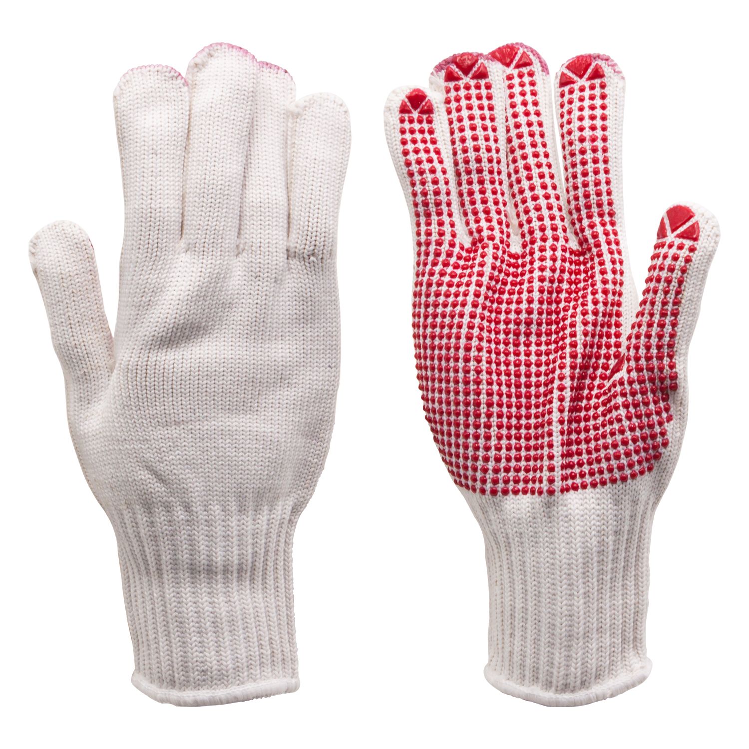 Arbeitshandschuhe - Strickhandschuhe mit roten PVC-Noppen K1301 Größe 9