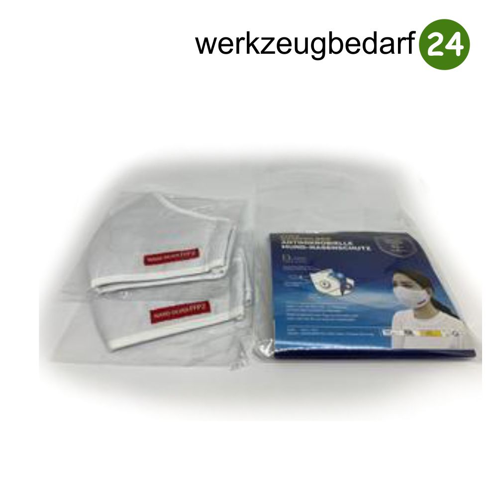 Set: 2x Atemschutzmaske,  FFP 2 - Nano Silber