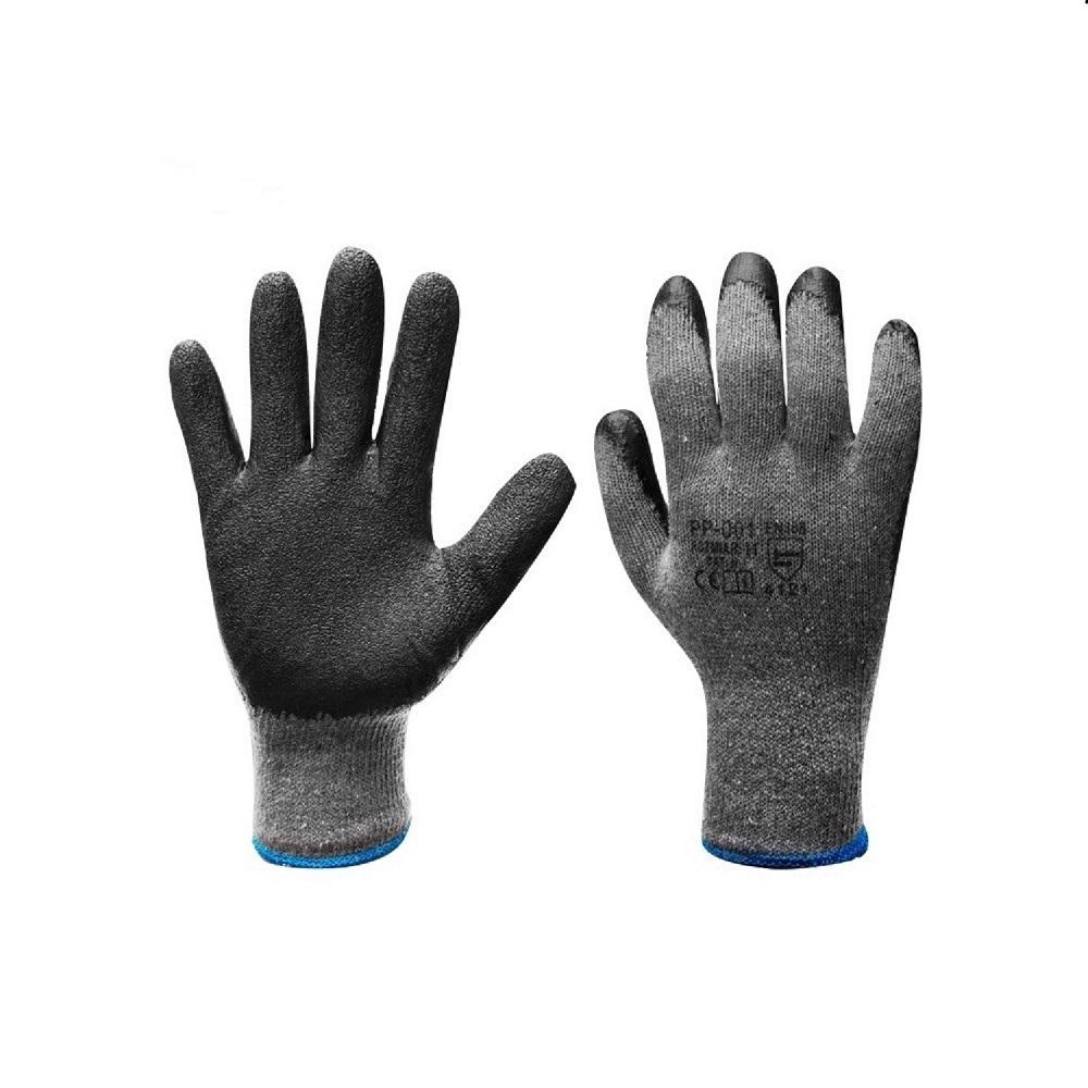 Arbeitshandschuhe - Strickhandschuhe Latex K036 schwarz Größe 11