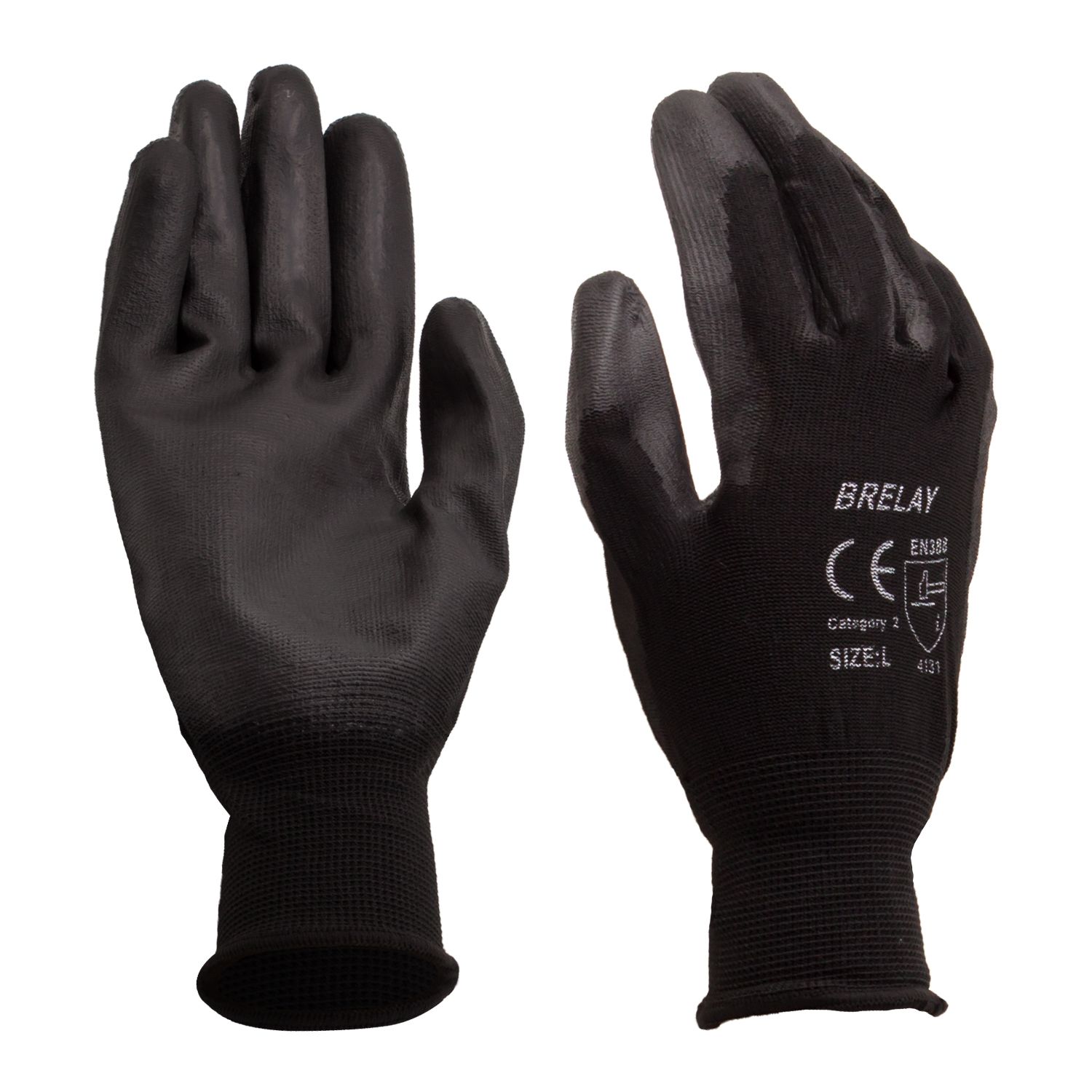 Arbeitshandschuhe - Schutzhandschuhe Nylon K029 schwarz Größe 9