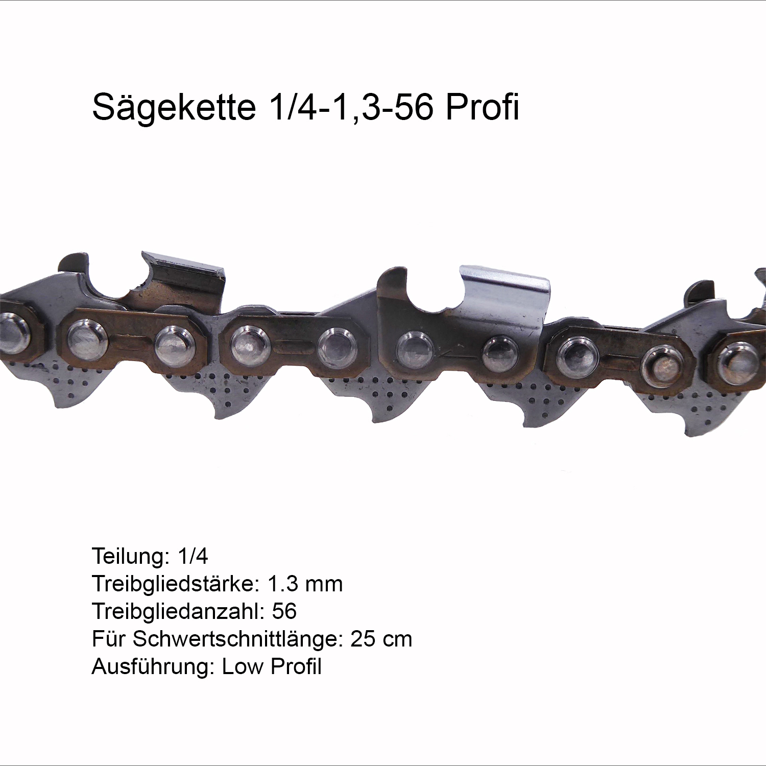 Profi Sägekette 1/4 1.3 mm 56 TG Ersatzkette