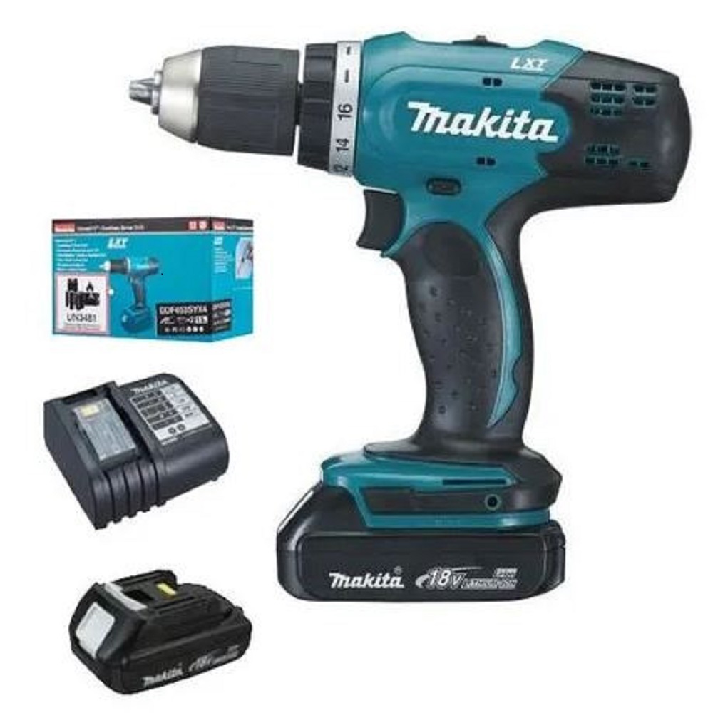 Makita DDF453SYX4 Akku-Bohrschrauber 2x Li-ion 18V/1,5 Ah