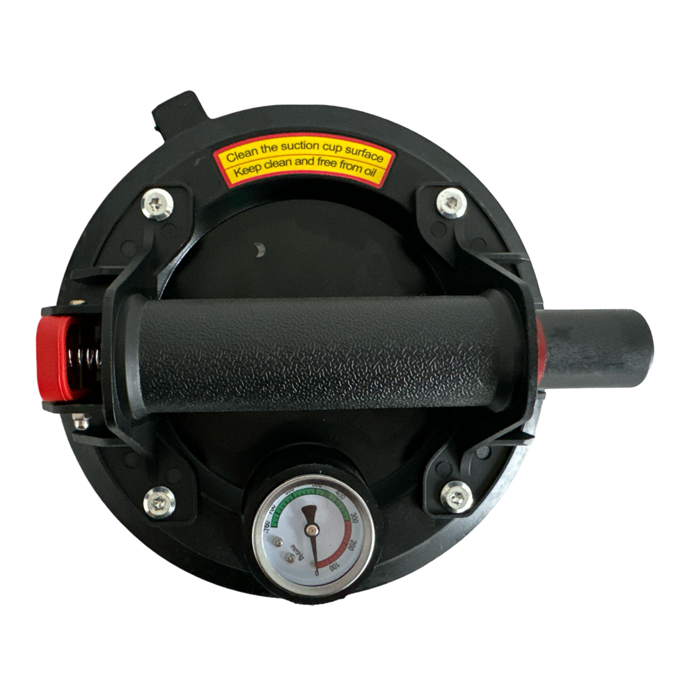Saugnapf 1er, mit Manometer, für Materialtransport ? geeignet für Glas, Laminat, Fliesen? ca.21x9.5c