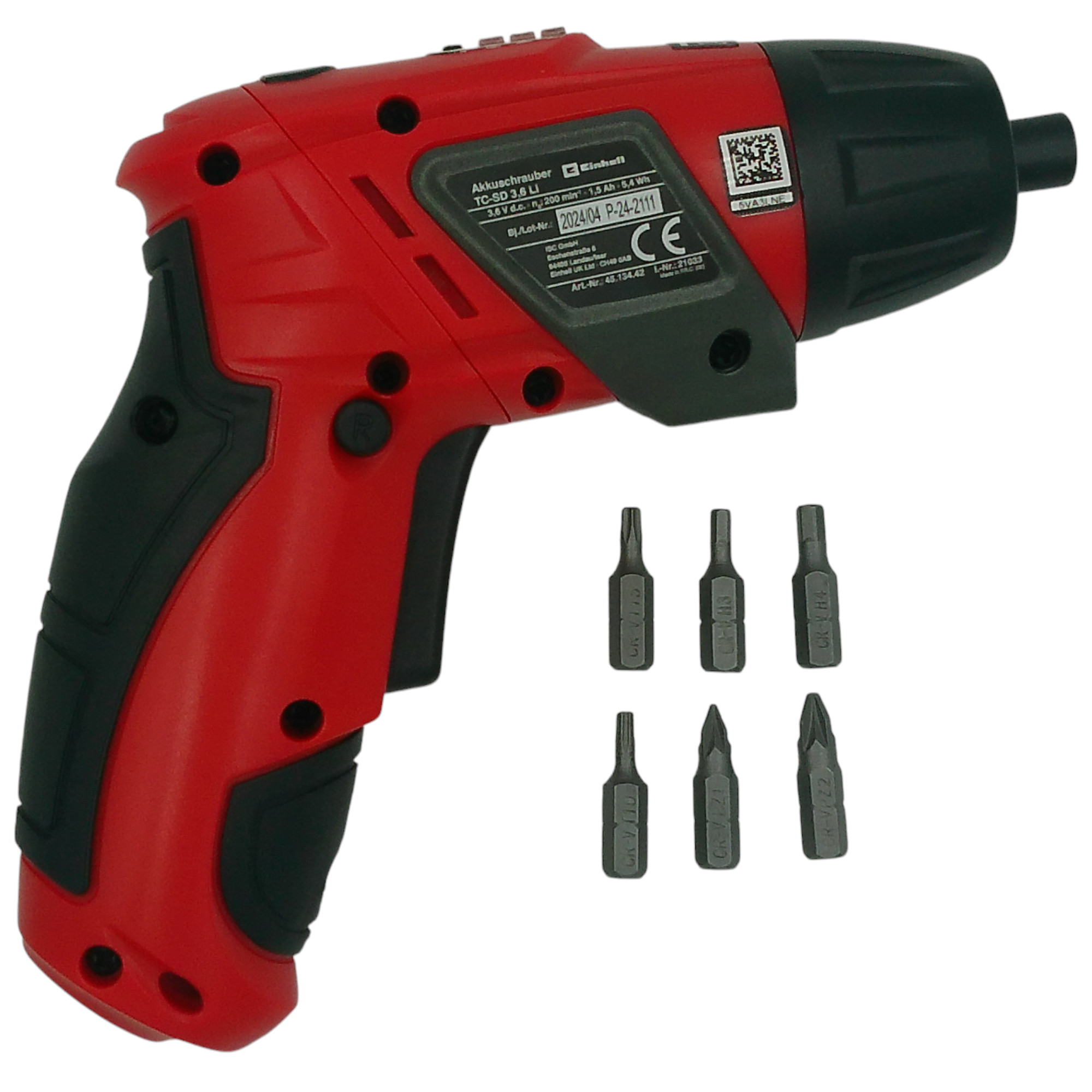 Einhell Akkuschrauber TC-SD 3,6 Li , inkl. 6 Bits, Drehgelenk im Handgriff