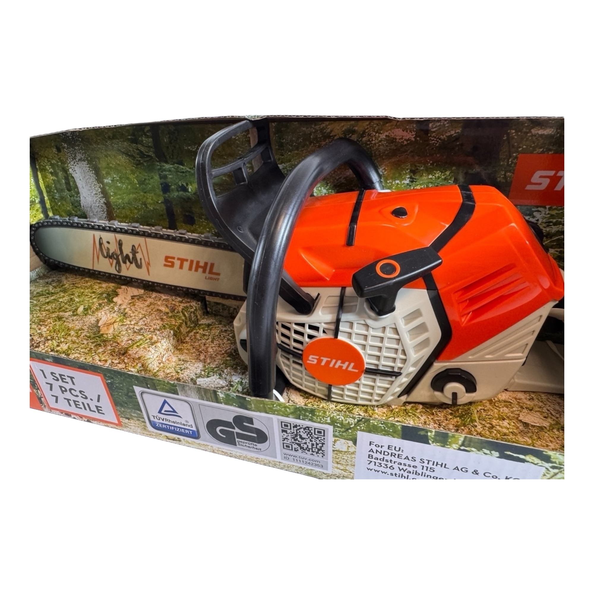 STIHL Kinder Spielzeugsäge 04216000053 mit Batteriebetrieb Motorsäge