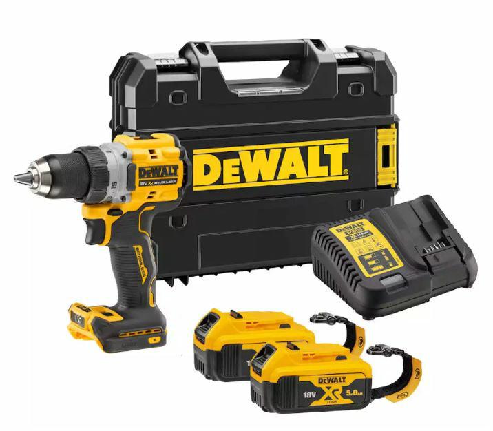 DEWALT Akkuschrauber 18V DCD800P2T 90Nm 2x 5,0Ah BL Lanyard Ready TSTAK