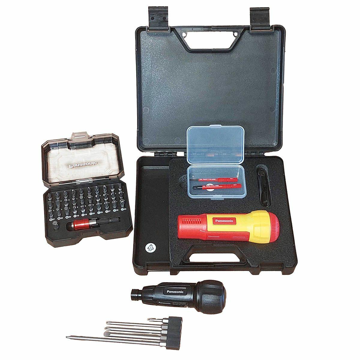 WOLFCRAFT Panasonic Akku-Schraubendreher-Set 1000 V mit Bits