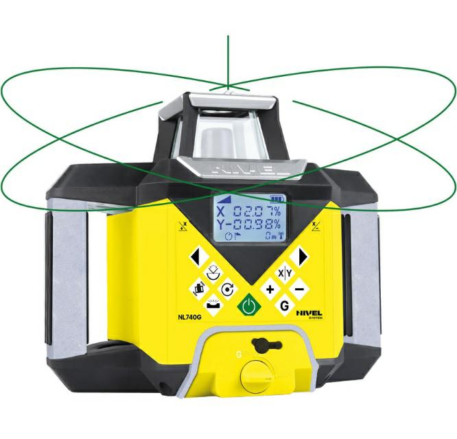 NIVEL SYSTEM Rotationslaser NL740G Digital Grün 700 m Reichweite