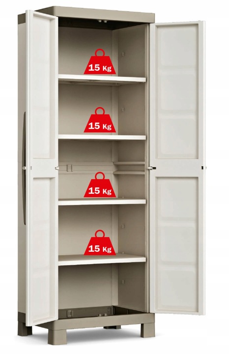 KETER Werkzeugschrank Excellence 65x45x182 cm in Beige/Braun