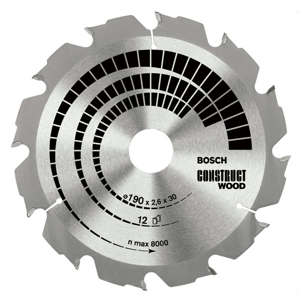 BOSCH Kreissägeblatt Construct Wood 400x30 mm 28 Zähne x3,5 mit Nägeln