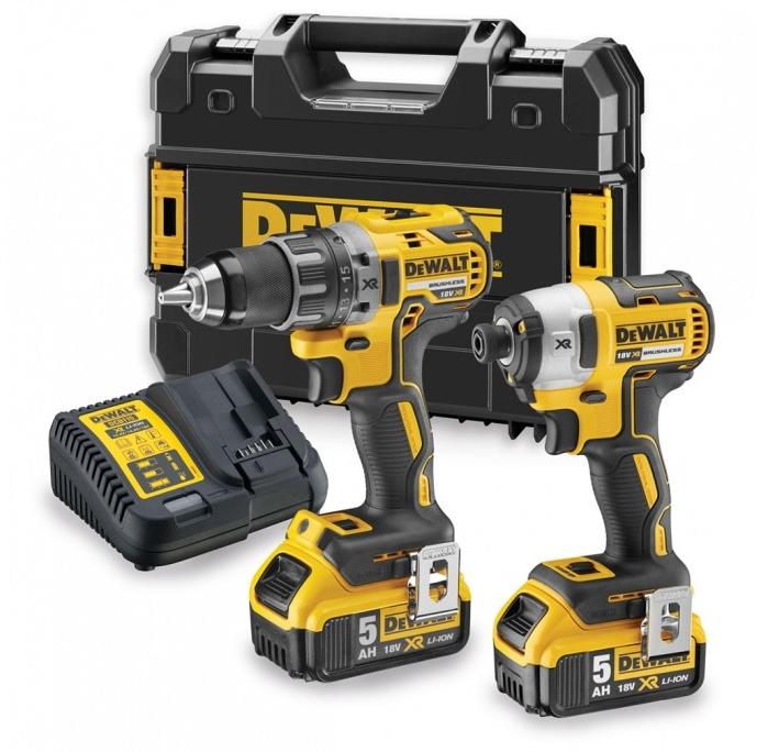 DEWALT Akkuschrauber-Set 18V DCK268P2T mit 2x 5,0Ah Akkus und TSTAK II
