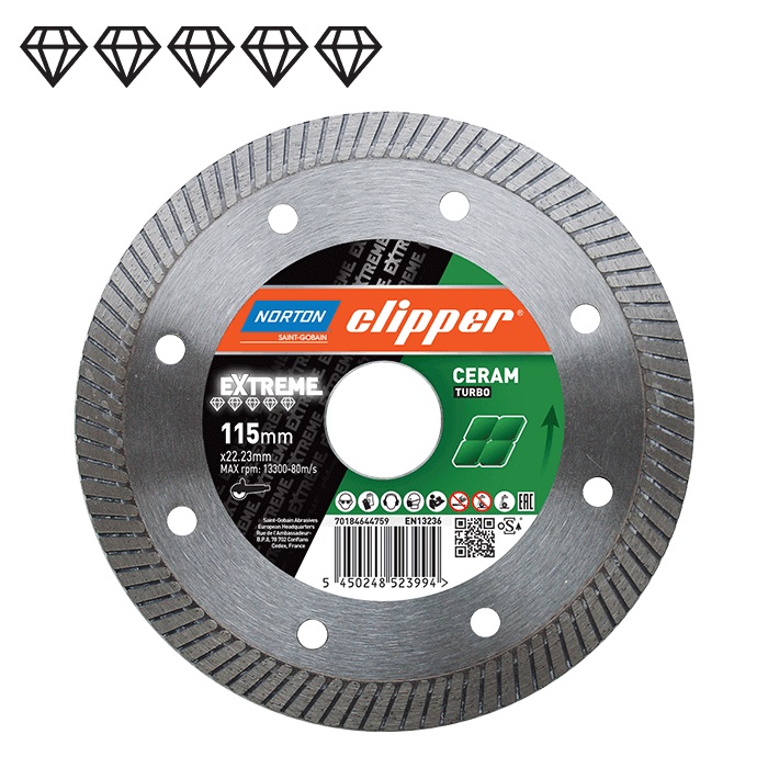 NORTON Diamant-Trennscheibe Turbo 200mm Clipper Extreme Ceram