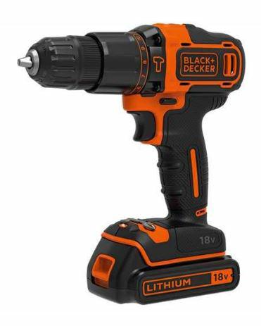 BLACK+DECKER Akkuschrauber BDCHD18 18V 1,5Ah mit Schlagfunktion