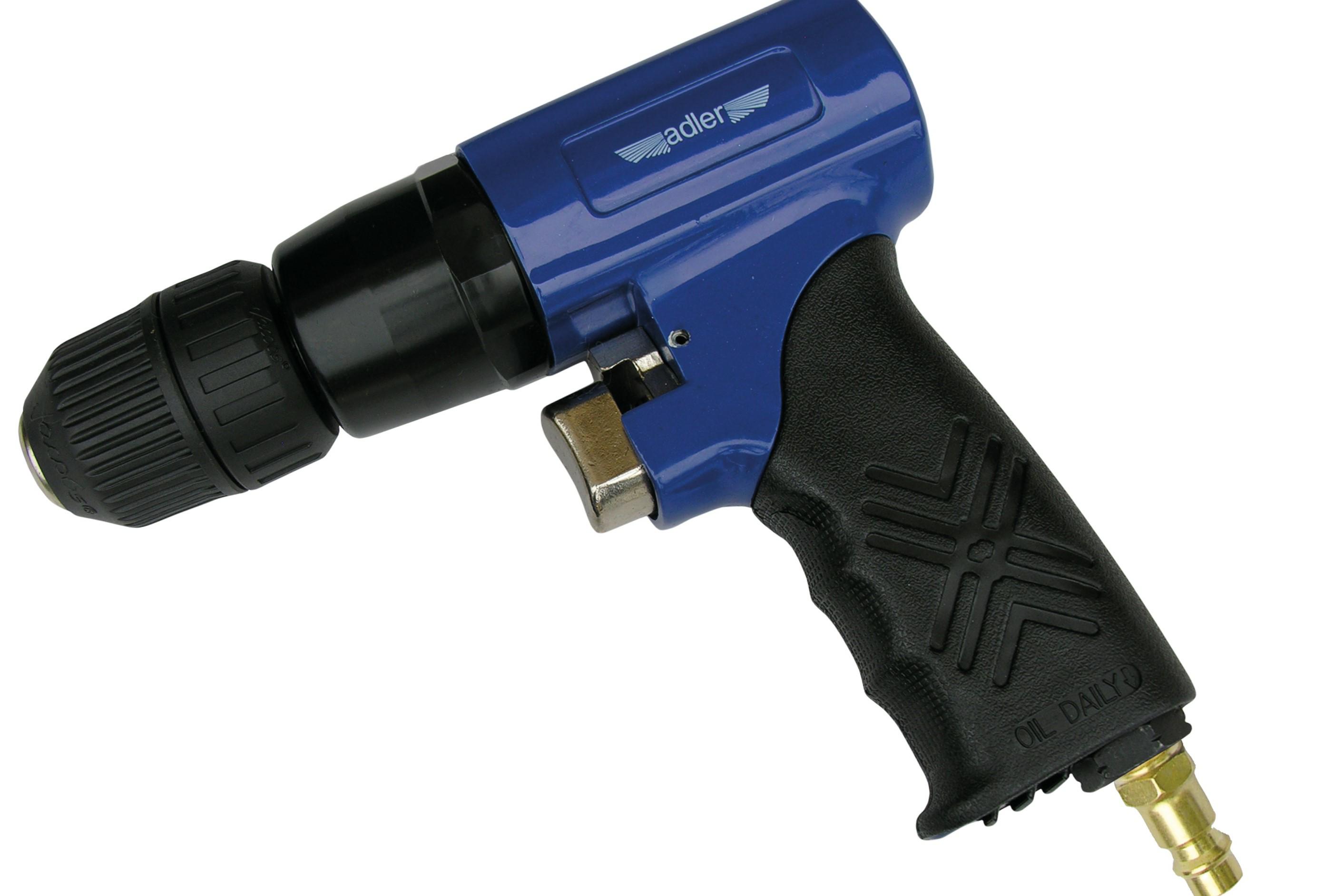 ADLER Pneumatische Pistolenbohrmaschine AD-630 mit 10 mm Bohrfutter und 2200 U/min