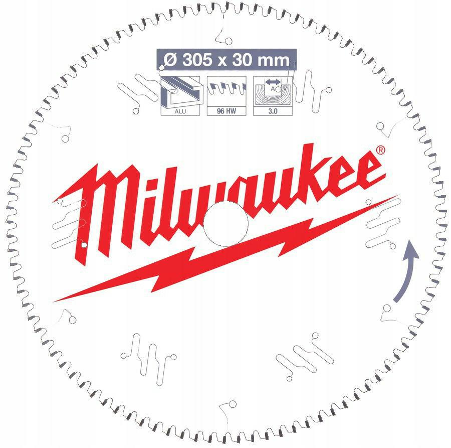 MILWAUKEE Aluminiumkreissägeblatt 305x30x3,0 mm 96 Zähne