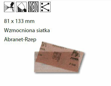MIRKA Schleifnetz Abranet 81x133 mm Korn P180 100 Stück
