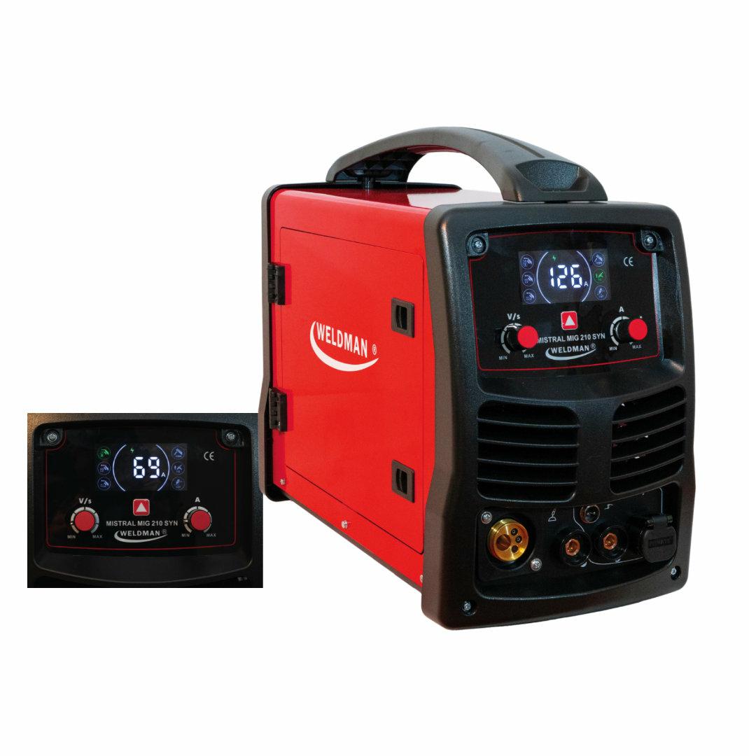 WELDMAN Inverter-Schweißgerät MISTRAL MIG210 SYN MIG/TIG/MMA/Plasma
