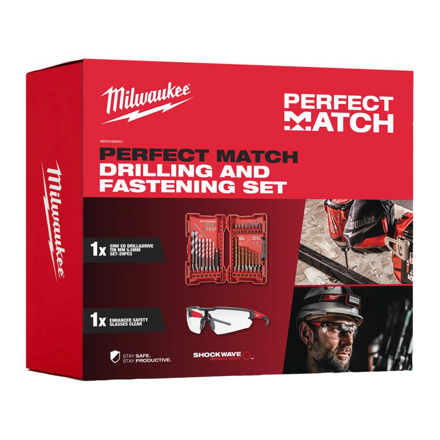 MILWAUKEE Bohrer- und Bit-Set Perfect Match Deal Shockwave 2B