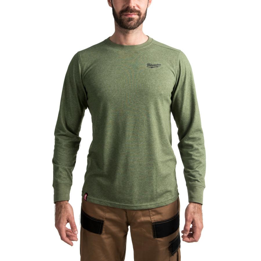 MILWAUKEE Langarm-T-Shirt grün HTLSGN-XL