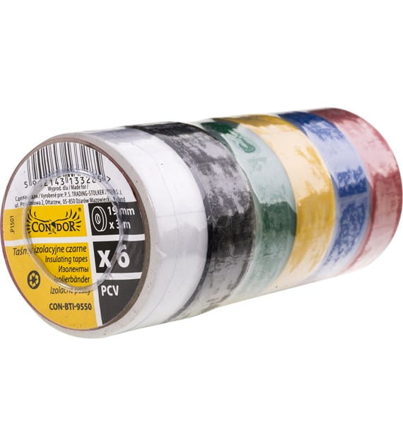 Isolierband-Set 19 mm x 3 m, 6 Farben