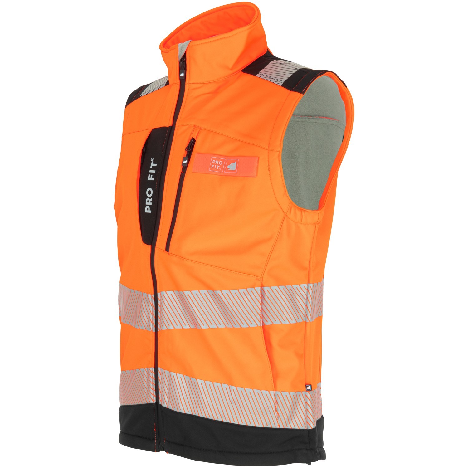 Warnschutz Softshellweste,neonorange/schwarz 3XL
