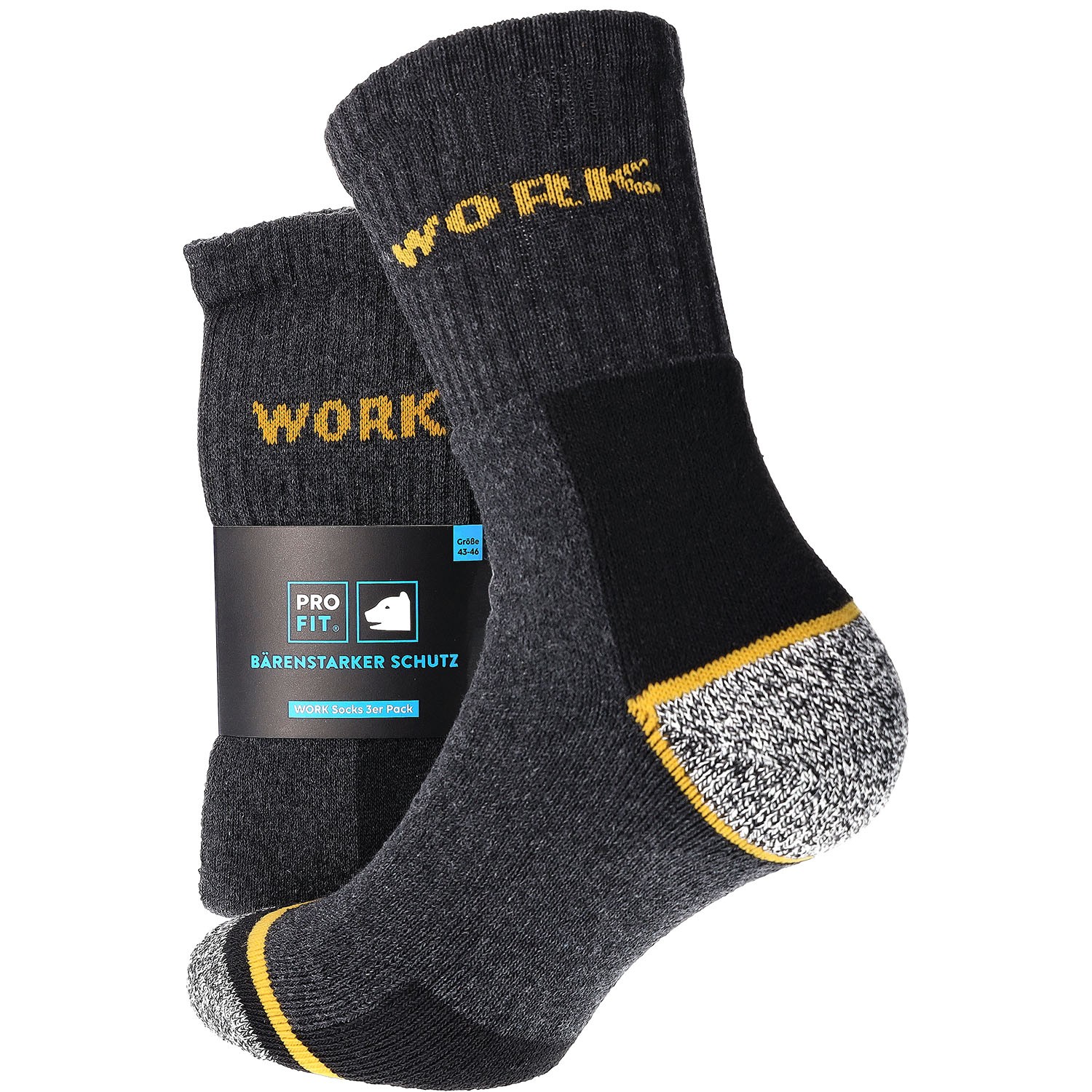 Arbeitssocke "Work",lange Ausführung 35-38 (Packung à 3 Paar)