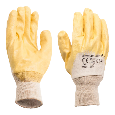 Arbeitshandschuhe - K020 Größe L Nitril gelb - Schnittschutzhandschuhe(Karton144)