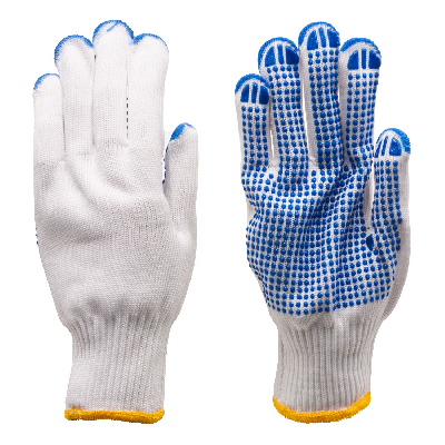 Arbeitshandschuhe - Strickhandschuhe mit blauen PVC-Noppen K1300 Größe 9