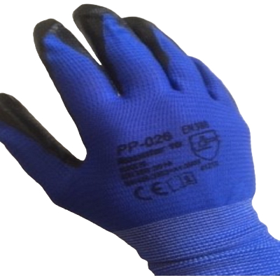 K018 blau -9 Arbeitshandschuhe - Schutzhandschuhe Nitril K018 blau Größe 9