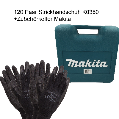 120 Paar Strick-Arbeitshandschuhe K036 Größe 10 plus Bio-Chem Univeralreiniger