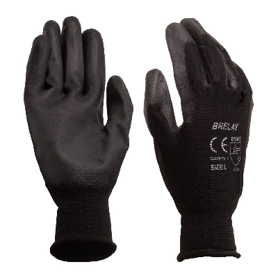 Arbeitshandschuhe - Schutzhandschuhe Nylon K029 schwarz Größe 9