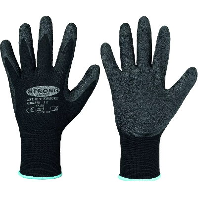 K046 Handschuh Finegrip Nylon mit Schrumpflatex EN 388 PSA II Gr. 8