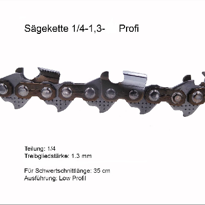 Profi Sägekette 1/4 1.3 mm 76 TG Ersatzkette
