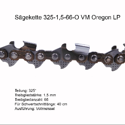 Oregon LP Sägekette 325 1.5 mm 66 TG VM Ersatzkette