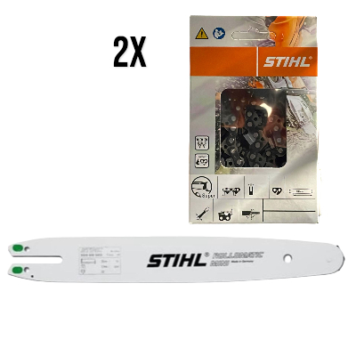 Set  1x STIHL Führungsschiene 35cm 1,1mm 3/8\' (30050003909) + 2 x STIHL  Sägekette Picco Micro   3/