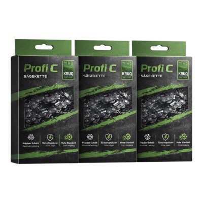 3 Stück Profi C Sägeketten 3/8 1.5 mm 60 TG Ersatzkette
