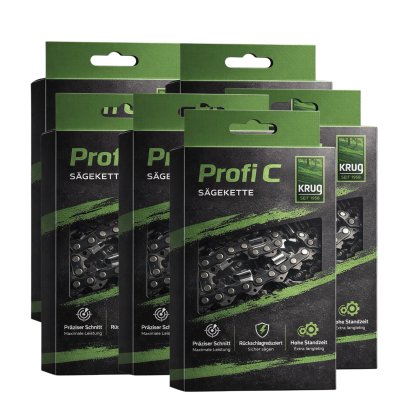 6 Stück Profi C Sägekette 325 1.3 mm 72 TG Ersatzkette