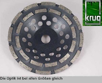 Diamant - Topfschleifer 2-reihig Beton/Estrich für abrasive Materialien 180 mm