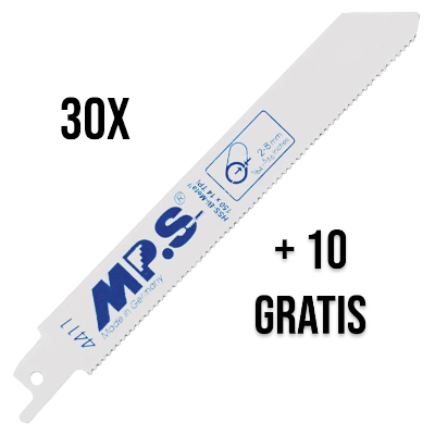 Set 30 Stück MPS 4411 Säbelsägeblatt Metall 150 mm plus 10 ohne Berechnung