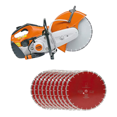 Stihl TS 420 Trennschleifer plus 10 Stück Power Cut Diamantscheiben 350 mm