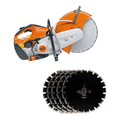 Stihl TS 420 Trennschleifer plus 5 Stück Black Cut Diamantscheiben 350 mm