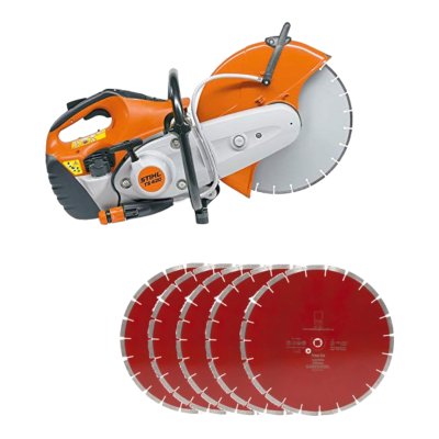Set Stihl TS 420 + 5 Diamantscheiben 350/25,4 mm Power Cut