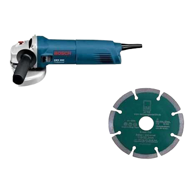 Set Bosch Winkelschleifer GWS 1000+ 20 Stück Diamanttrennscheibe Green Cut 125 mm