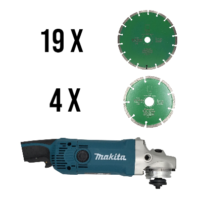 Set 19x D230 Green Cut Universal + 4 x D125 Green Cut + Makita Winkelschleifer GA 9050