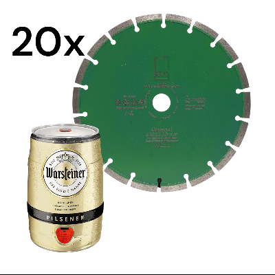 20 x Green Cut 230 mm + 1 x Partydose 5L Warsteiner
