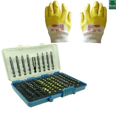 Makita BitBox P81050 plus 72 Paar Nitril-Arbeitshandschuhe Größe XL