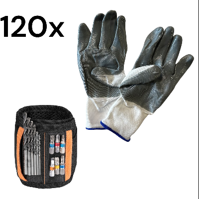 120 Paar K028(9) + Magnetisches Armband Werkzeughalter 1 ST