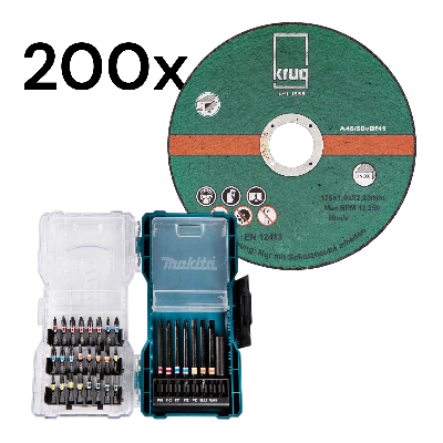 Set:200TR Inox 125mm + Makita E-07076